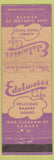 Matchbook Cover - Edelweiss Cafe Denver CO WORN
