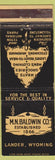 Matchbook Cover - MN Baldwin Co Grocery Lander WY