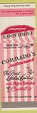 Matchbook Cover - Corrado's Restaurant Arlington Heights IL