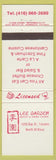 Matchbook Cover - Lee Garden Buffet Toronto ON