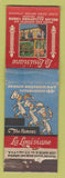 Matchbook Cover - La Louisiane New Orleans LA feature WORN