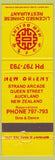 Matchbook Cover - Chinese Restaurant Auckland New Zealand
