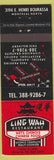 Matchbook Cover - Ling Way Restaurant Chinese Montreal QC