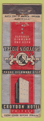 Matchbook Cover - Croydon Hotel Chicago IL WORN