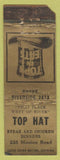 Matchbook Cover - Top Hat Restaurant NO TOWN WORN