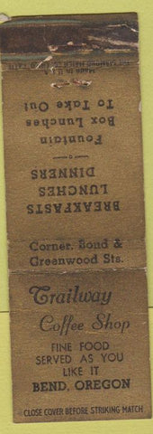 Matchbook Cover - Trailway Coffee Shop Bend OR WEAR