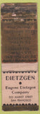 Matchbook Cover - Dietzgen San Francisco CA Drafting Blue Prints POOR