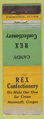 Matchbook Cover - Rex Confectionery Monmouth OR Star Match