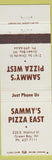 Matchbook Cover - Sammy's Pizza West Green Bay WI