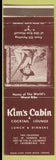 Matchbook Cover - Kim's Cabin Fort Lauderdale FL