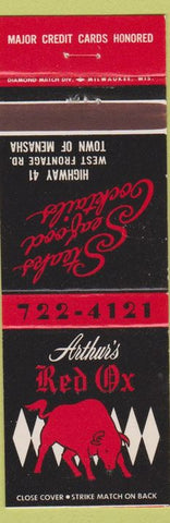 Matchbook Cover - Arthur's Red Ox Menasha WI