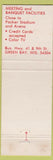 Matchbook Cover - Bay Motel Restaurant Green Bay WI