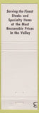 Matchbook Cover - Chef Bill's Appleton WI