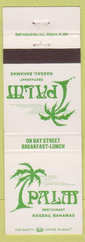 Matchbook Cover - Palm Restaurant Nassau Bahamas