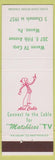 Matchbook Cover - Warren TV Corp Warren PA Abel Cable