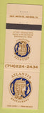 Matchbook Cover - Atlantis Restaurant San Diego CA