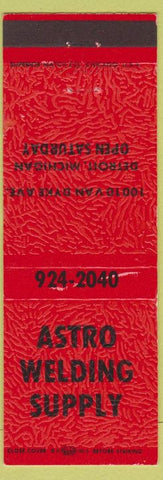 Matchbook Cover - Astro Welding Supply Detroit MI