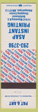 Matchbook Cover - ASAP Instant Printing Albuquerque NM