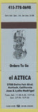 Matchbook Cover - El Azteca Antioch CA