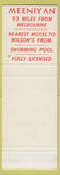 Matchbook Cover - Meeniyan Motel Australia SAMPLE