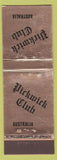 Matchbook Cover - Pickwick Club Australia WEAR
