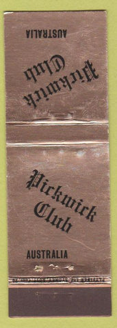 Matchbook Cover - Pickwick Club Australia WEAR