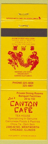 Matchbook Cover - Canton Cafe Chicago IL Chinese