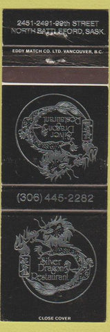 Matchbook Cover - Silver Dragon Restaurant Chinese North Battleford SK