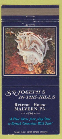 Matchbook Cover - St Joseph's in the Hills Malvern PA 30 Strike