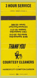 Matchbook Cover - Courtesy Cleaners Harbor City Compton Carson CA 30 Strike