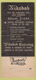Matchbook Cover - Nikabob Los Angeles CA restaurant 30 Strike