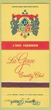 Matchbook Cover - La Gorce Counry Club Miami Beach FL STAINED 30 Strike