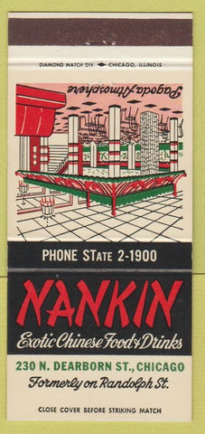 Matchbook Cover - Nankin Chinese Restaurant Chicago IL 30 Strike