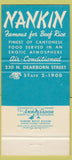 Matchbook Cover - Nankin Chinese Restaurant Chicago IL 30 Strike