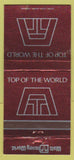 Matchbook Cover - Top of the World Walt Disney World 30 Strike