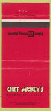 Matchbook Cover - Chef Mickey's Restaurant Walt Disney World mouse 30 Strike