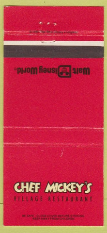 Matchbook Cover - Chef Mickey's Restaurant Walt Disney World mouse 30 Strike