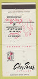 Matchbook Cover - Chez Paree Theater Restaurant Chicago IL 30 Strike