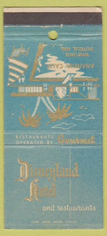 Matchbook Cover - Disneyland Hotel Anaheim CA blue 30 Strike
