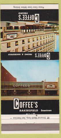 Matchbook Cover - Coffee's Fresno CA Bakersfield Clothes 30 Strike