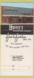 Matchbook Cover - Coffee's Fresno CA Bakersfield Clothes 30 Strike