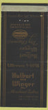 Matchbook Cover - Hulburt Winger Tailors Beloit WI WEAR 30 Strike