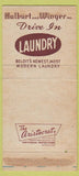 Matchbook Cover - Hulburt Winger Tailors Beloit WI WEAR 30 Strike