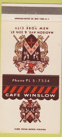 Matchbook Cover - Cafe Winslow New York City 30 Strike