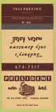 Matchbook Cover - President Motor Hotel Sudbury ON 30 Strike