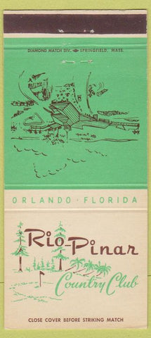 Matchbook Cover - Rio Pinar Country Club Orlando FL 30 Strike
