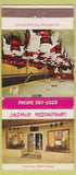 Matchbook Cover - Jasmin Restaurant Chinese Silver Spring? MD 30 Strike