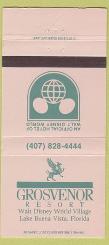 Matchbook Cover - Grosvenor Resort Walt Disney World 30 Strike
