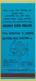 Matchbook Cover - Daytona Beach Aviation Piper planes FL blue 30 Strike