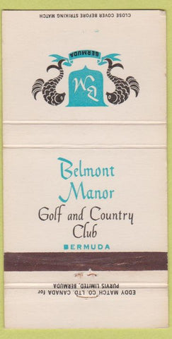 Matchbook Cover - Belmont Manor Golf Country Club Bermuda 30 Strike